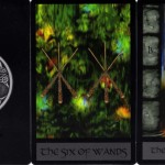 Card back, Six of Wands, II High Priestess